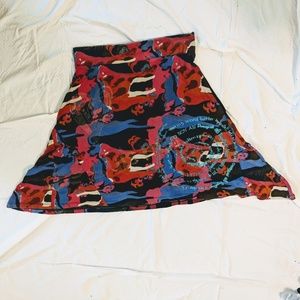 Desigual XL Shark bite patterned cotton skirt